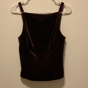 Zara Rich Brown Velvet Camisole